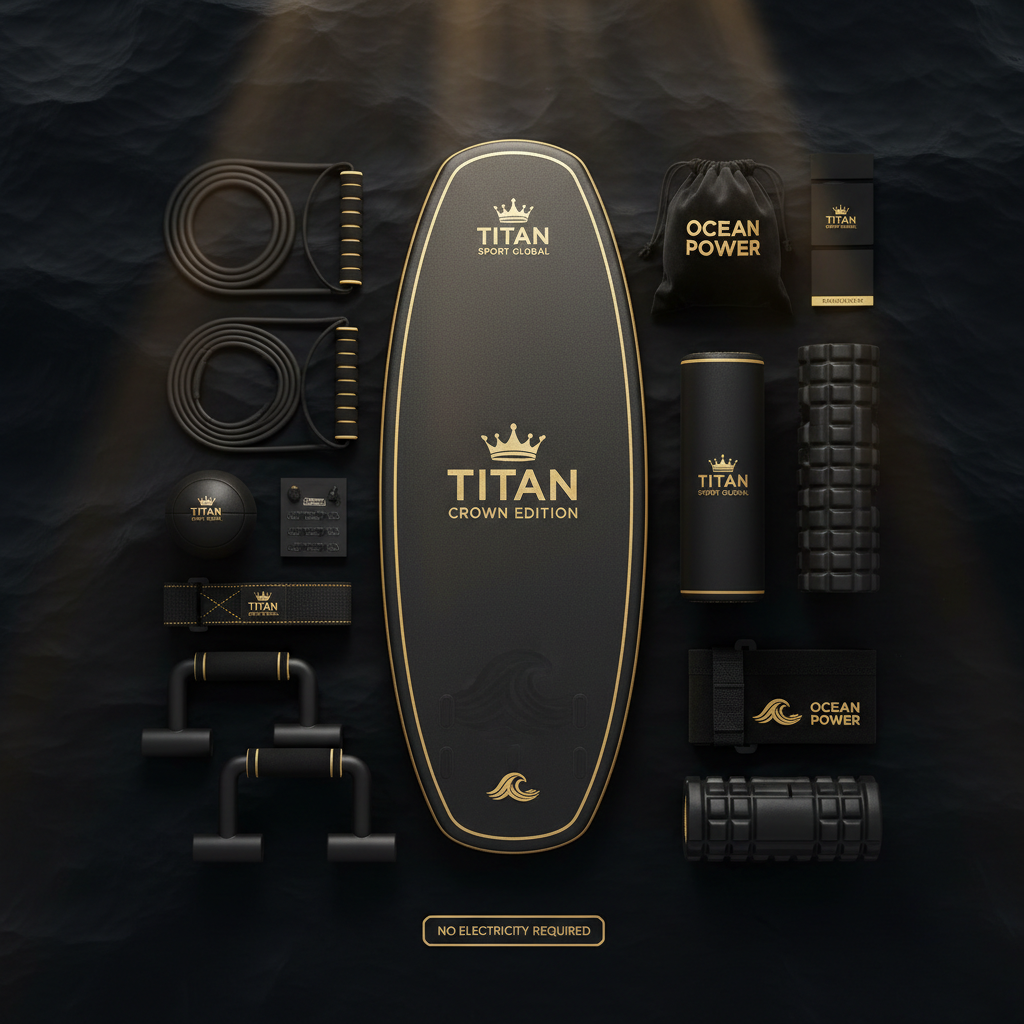 TITAN All-In-One Surfer's Strength & Balance Home Gym Kit Crown Edition