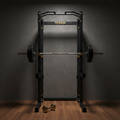 TITAN Crown Edition Half Rack with Pull-Up Bar matte black gold