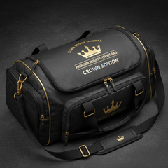 TITAN Crown Edition Rugby Gym Kit Bag — Matte Black & Gold