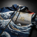 TITAN Japanese Ukiyo-e Zip-Up Hoodie — Great Wave Edition
