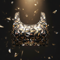 TITAN Elite Performance Sports Bra — Crystal Diamond Geometric Design