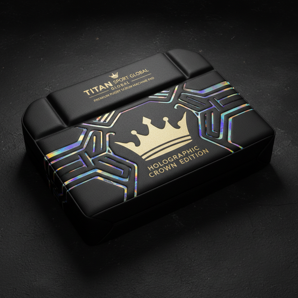 TITAN Crown Edition Rugby Scrum Machine Pad Matte Black Gold