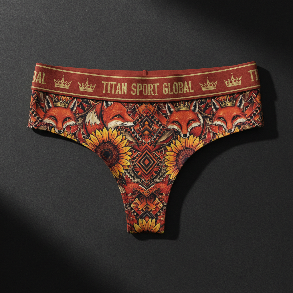TITAN Crown Edition Women's Terracotta Fox Sport Briefs — Terracotta & Gold
