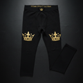 TITAN Men's Midnight Black Crown Compression Tights flat lay