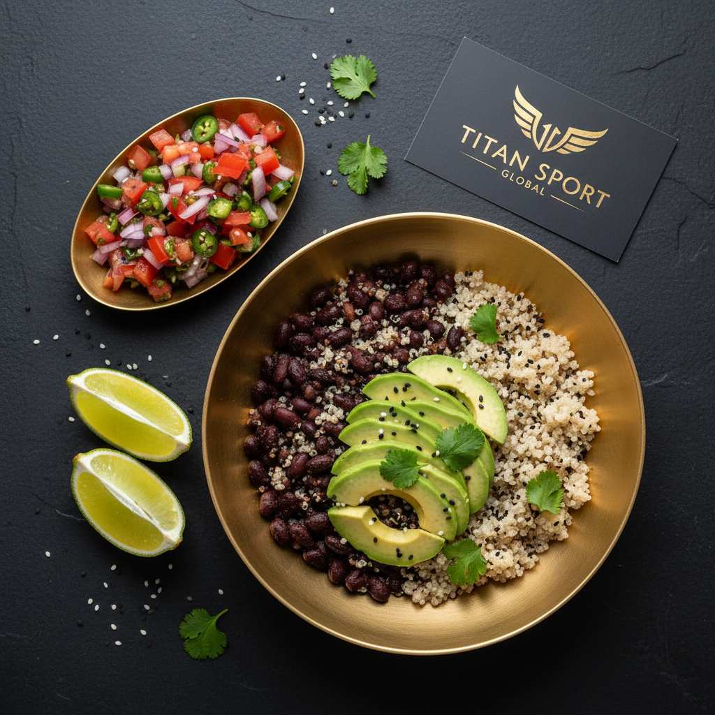TITAN Mexican Vegan Black Bean & Quinoa Breakfast Bowl - High-Protein Meal Plan