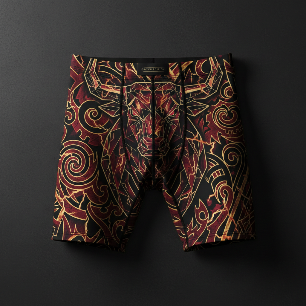 TITAN Men's Compression Shorts Bull King Crown Edition