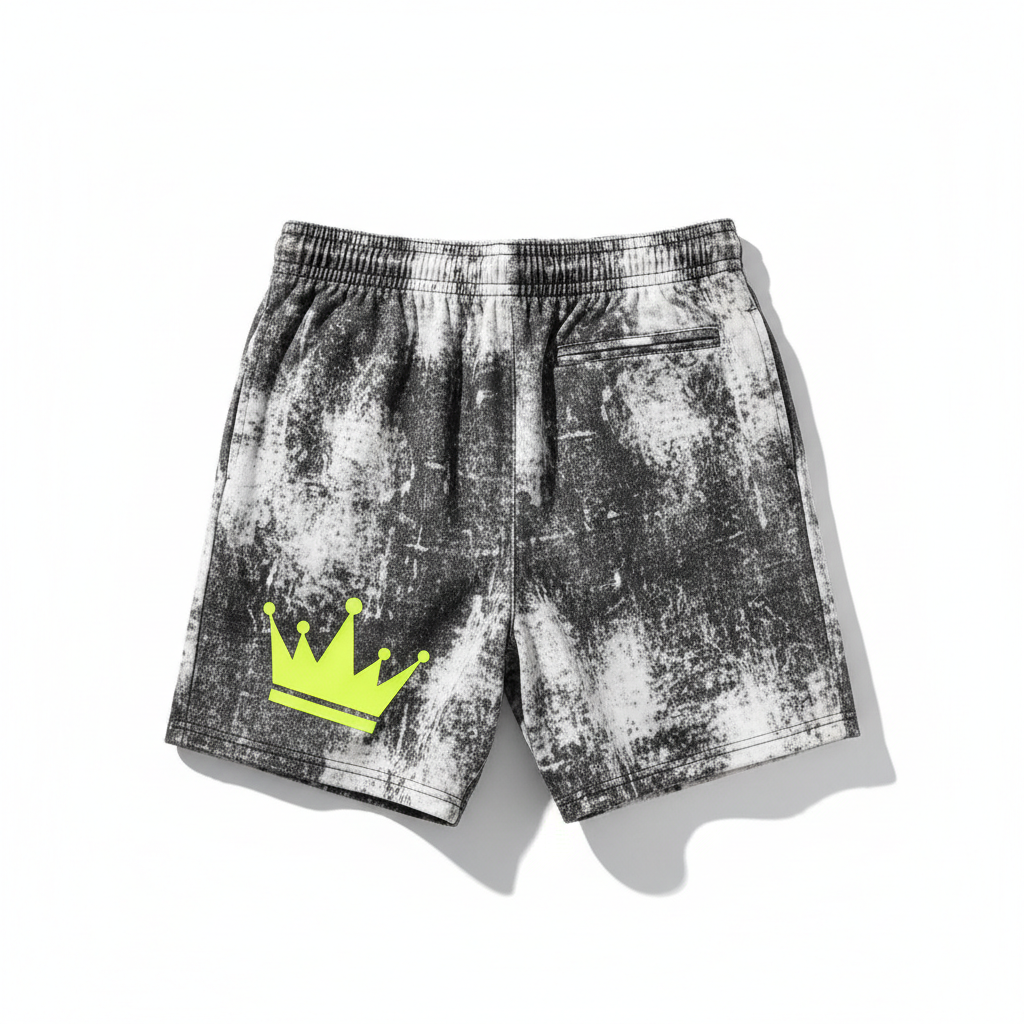 TITAN Acid Wash Crown Running Shorts — Crown SWAG Edition
