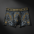 TITAN Crown Edition Men's Silverback King Boxer Briefs — Slate Grey & Gold
