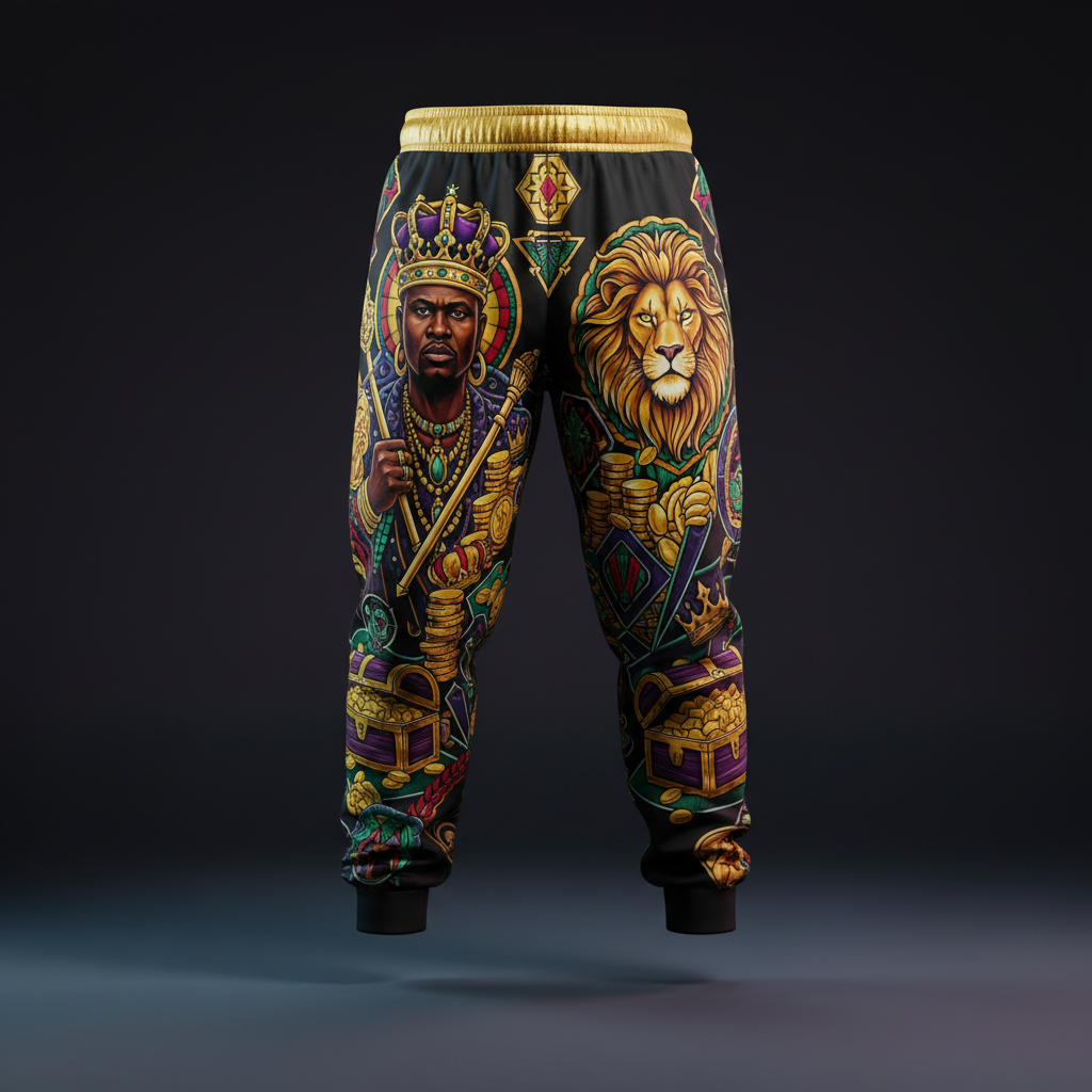 TITAN Plus Men's Mansa Musa King of Kings Joggers — Spiritual Crown Edition sizes 1X–5X