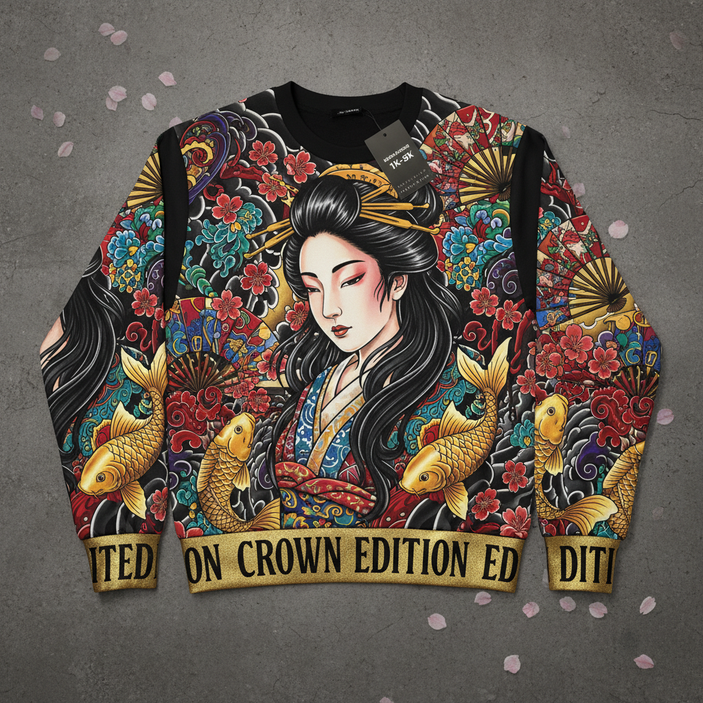 TITAN Plus Women's Geisha Blossom Crewneck — Inclusive Crown Edition