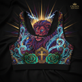 Empowered By Faith Women's Sports Bra — TITAN Crown Edition tattoo artwork