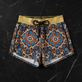 TITAN Crown Edition Tattoo Art Moroccan Shorts Women's Athletic Bottoms