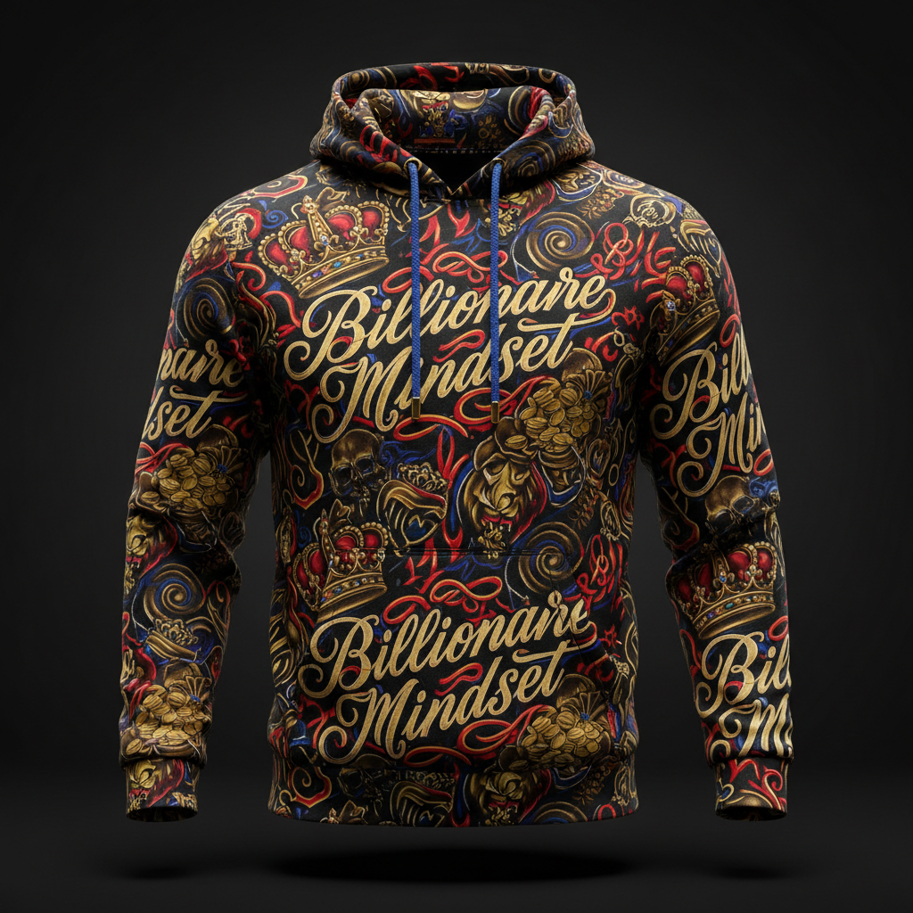 Men's Hoodie — Billionaire Mindset — Crown Edition