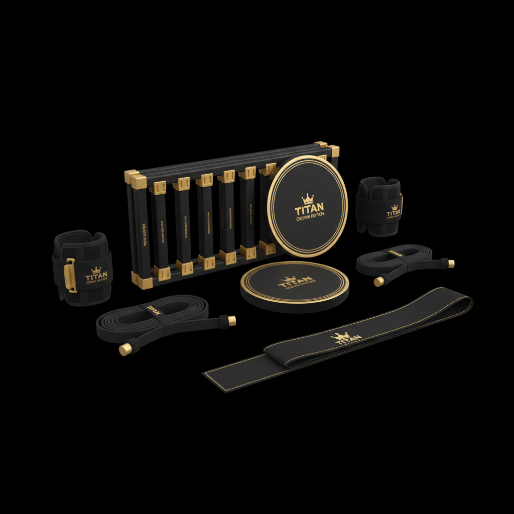 TITAN All-In-One Fencing Athlete's Footwork & Lunge Home Gym Kit — Crown Edition