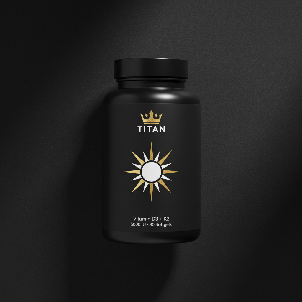 TITAN Vitamin D3 + K2 - 5000 IU Bone & Immune Support 90 Softgels
