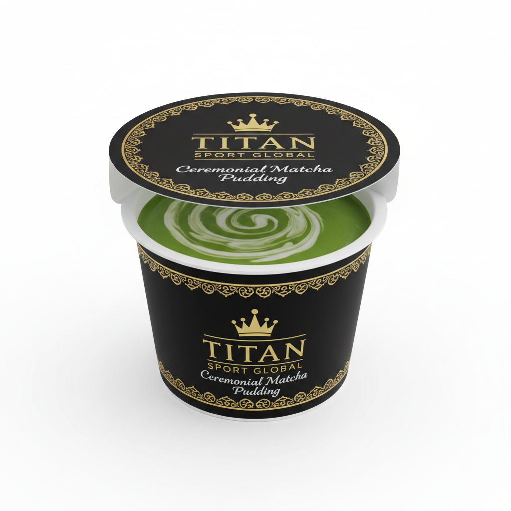 Crown Edition Ceremonial Matcha Protein Pudding Cup — matte black Crown Edition cup
