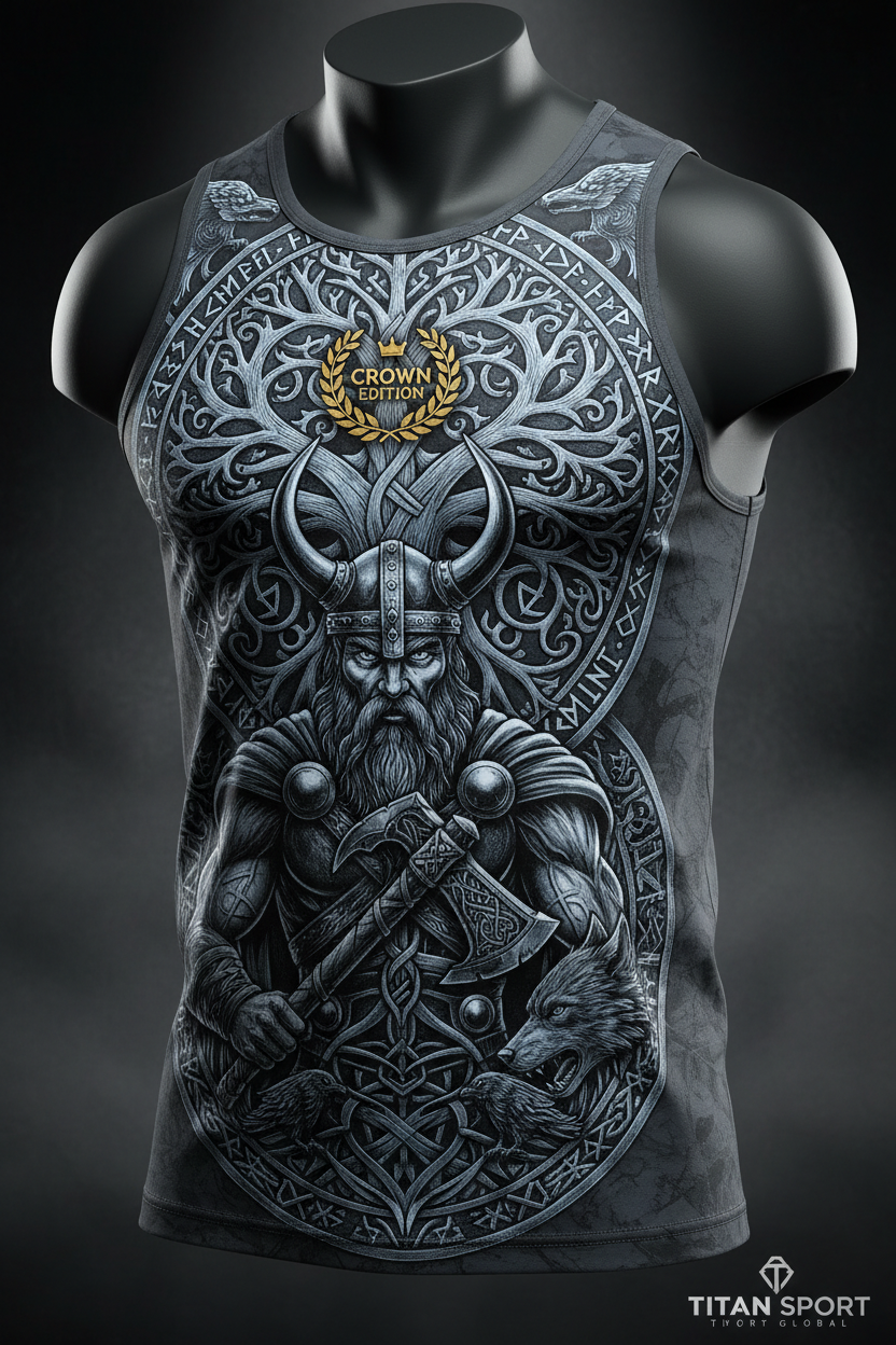 TITAN Men's Viking Runes Muscle Tank Valhalla Edition