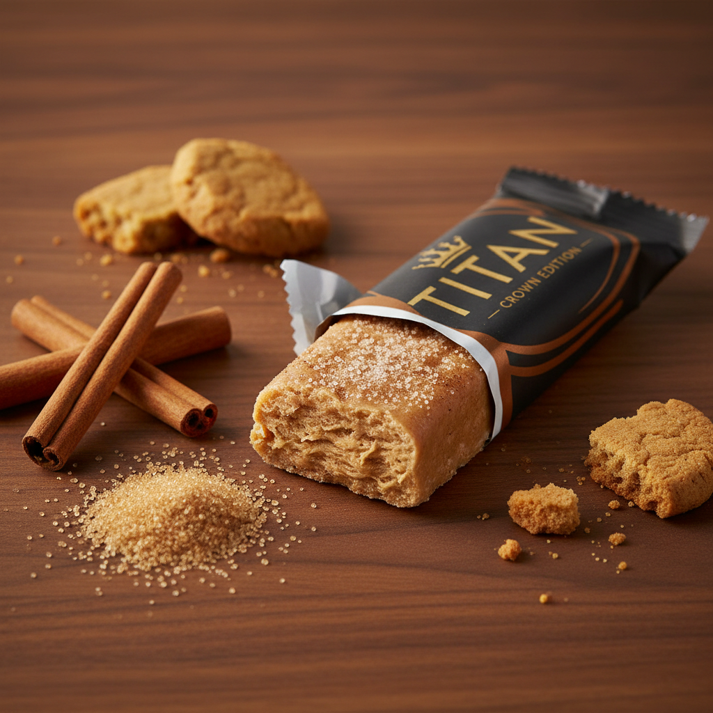 TITAN Vegan Protein Bar Snickerdoodle Crown Edition — 20g protein premium product shot