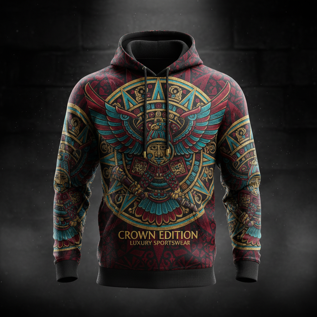 TITAN Aztec Eagle Knight Pullover Hoodie — Ocelotl Edition