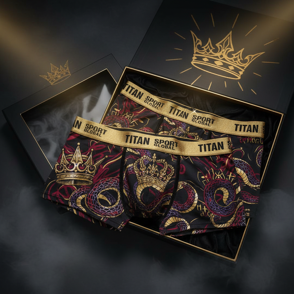 TITAN Crown Edition Men's Boxer Briefs 3-Pack Bundle