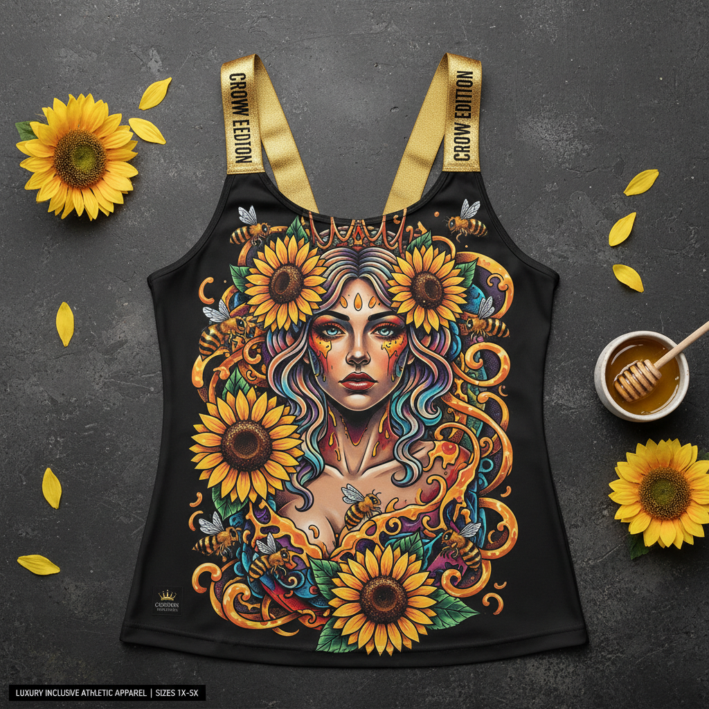 TITAN Plus Women's Golden Bee Goddess Tank — Inclusive Crown Edition