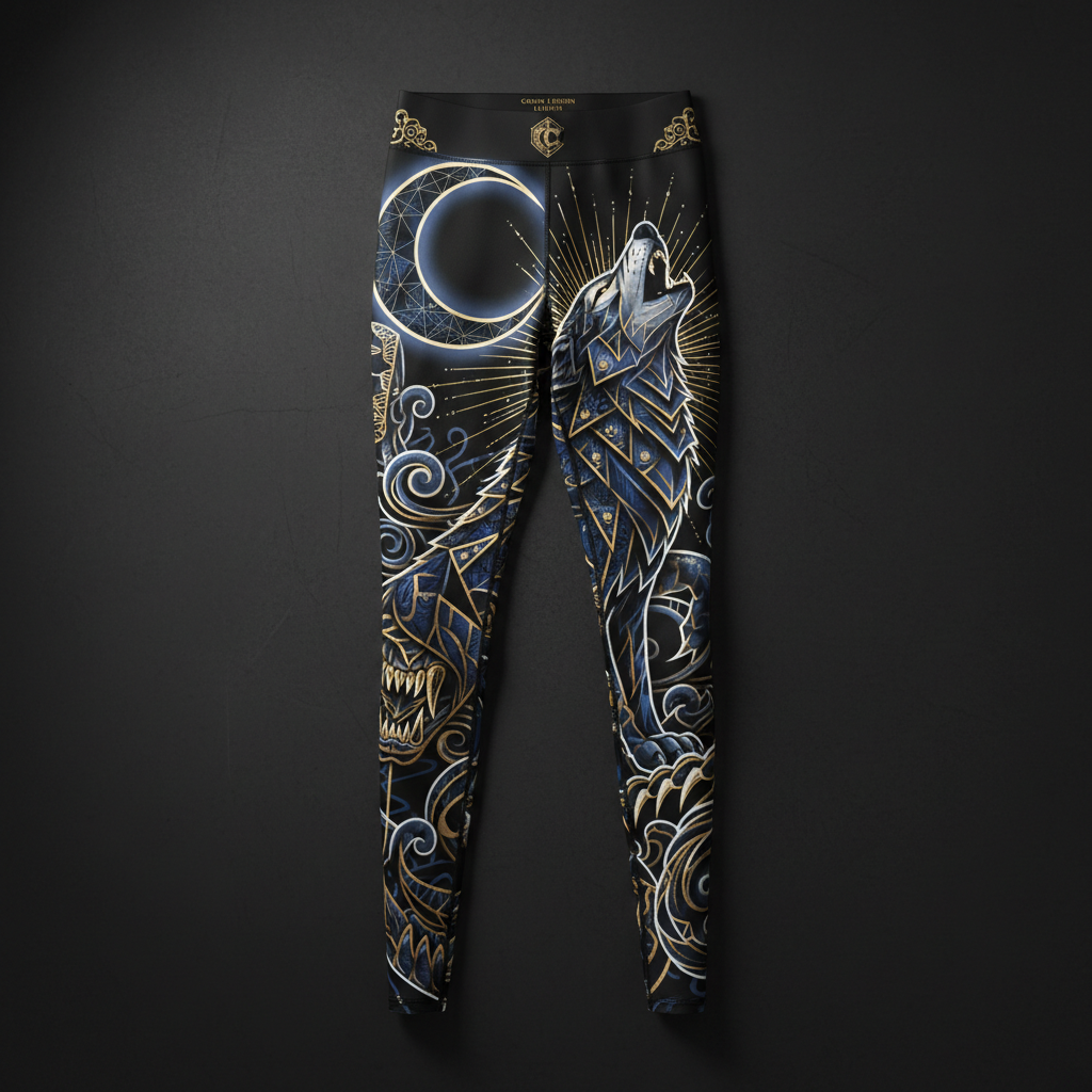 TITAN Women's Compression Leggings Wolf Queen Crown Edition