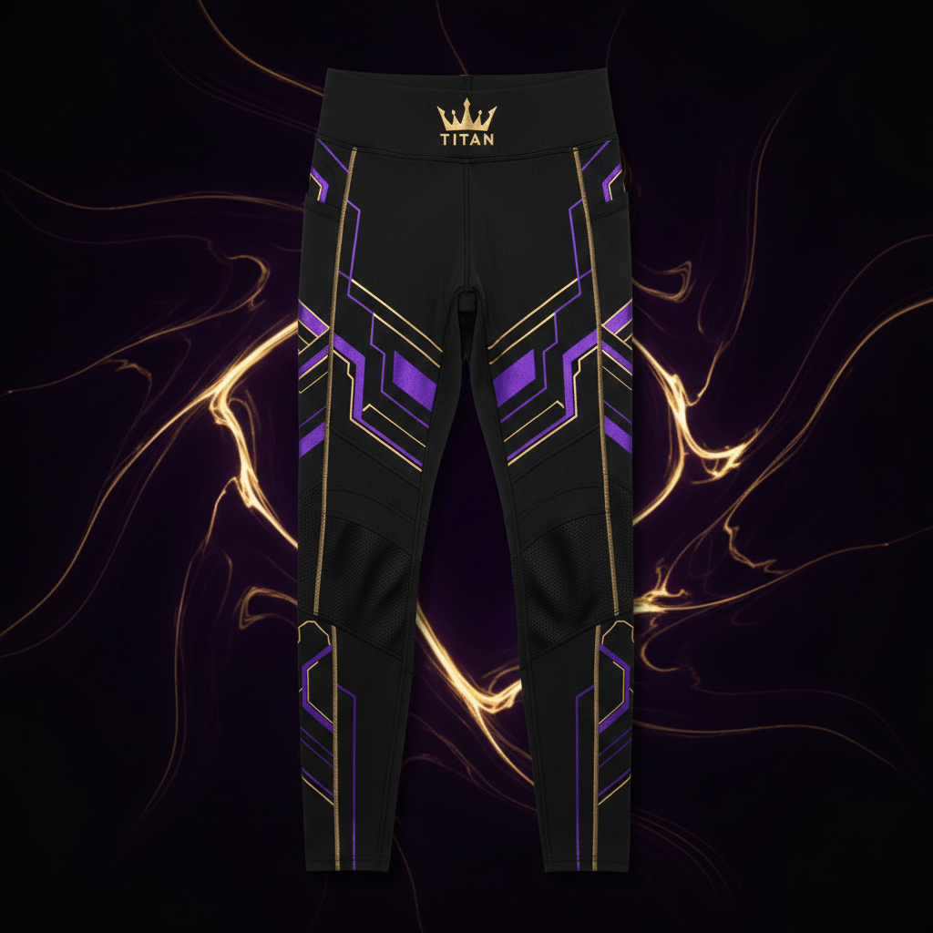 TITAN FlexCore Training Leggings - Adaptive Compression flat lay