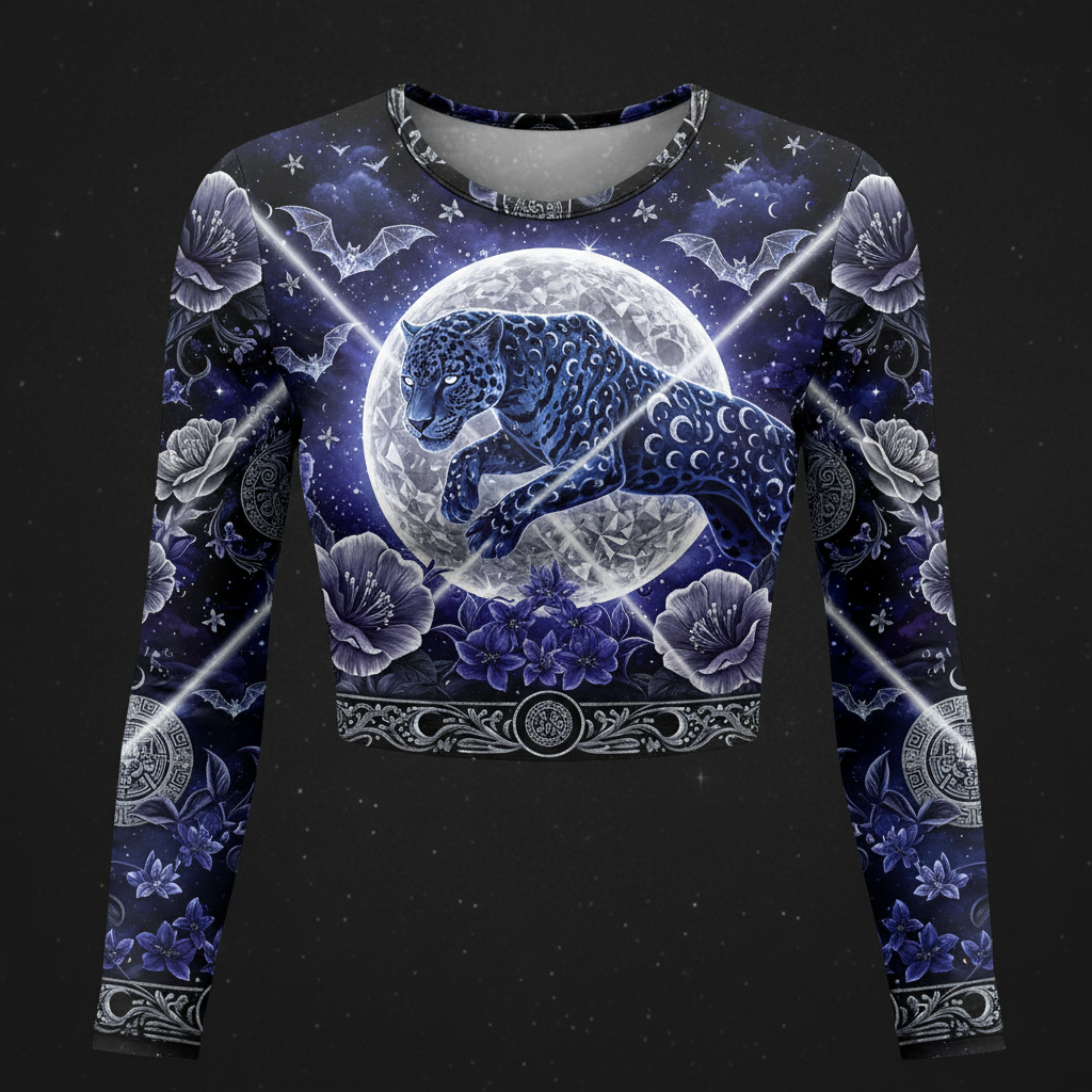 TITAN Women’s Cosmic Jaguar Moonrise Long Sleeve Crop — Ix Tab Edition