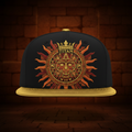 TITAN Elite Snapback Cap Black & Gold — Aztec Sun God Warrior Edition