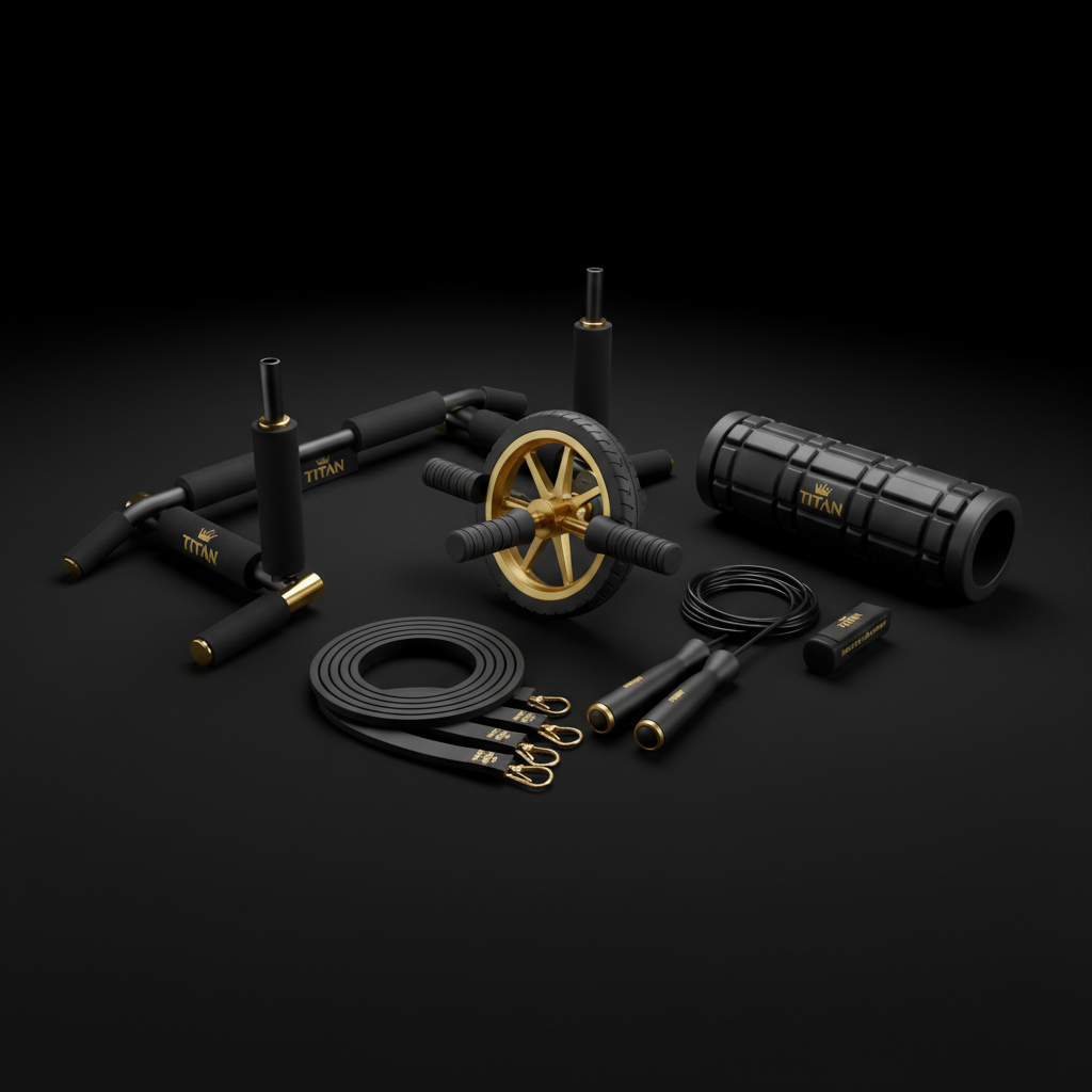 TITAN All-In-One College Student Dorm Room Home Gym Kit — Crown Edition
