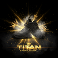 TITAN SPORT GLOBAL men's training shoes with gold crown branding on dark background