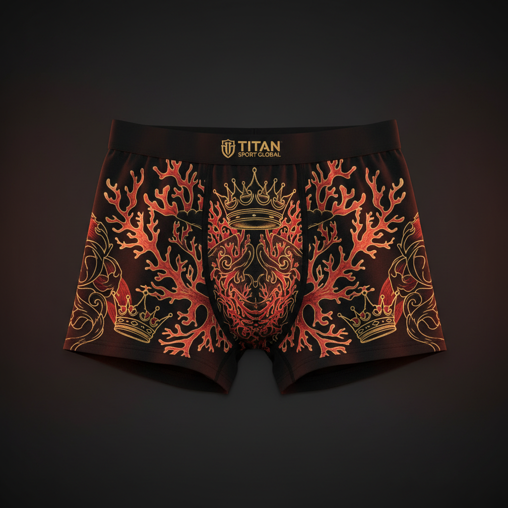 TITAN Women's Cozy Boxer Shorts Crown Edition Coral Gold