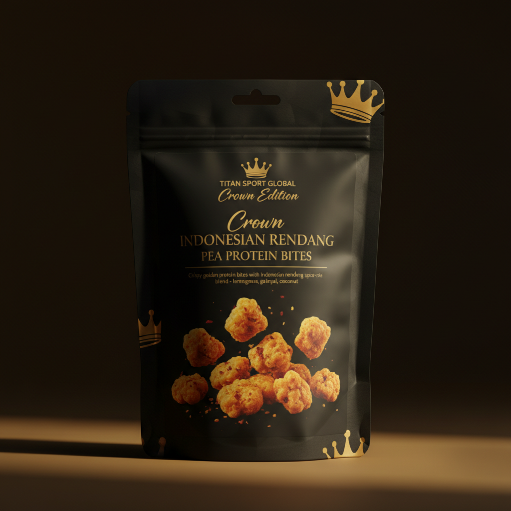 Crown Indonesian Rendang Pea Protein Bites - TITAN SPORT GLOBAL
