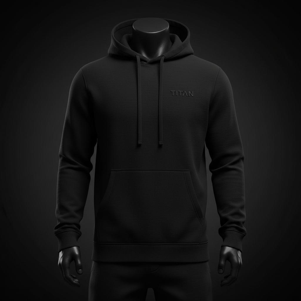 TITAN Unisex Cotton Hoodie - Black Edition