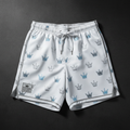 TITAN Men's Arctic White Crown Athletic Shorts — Ice King SWAG Edition