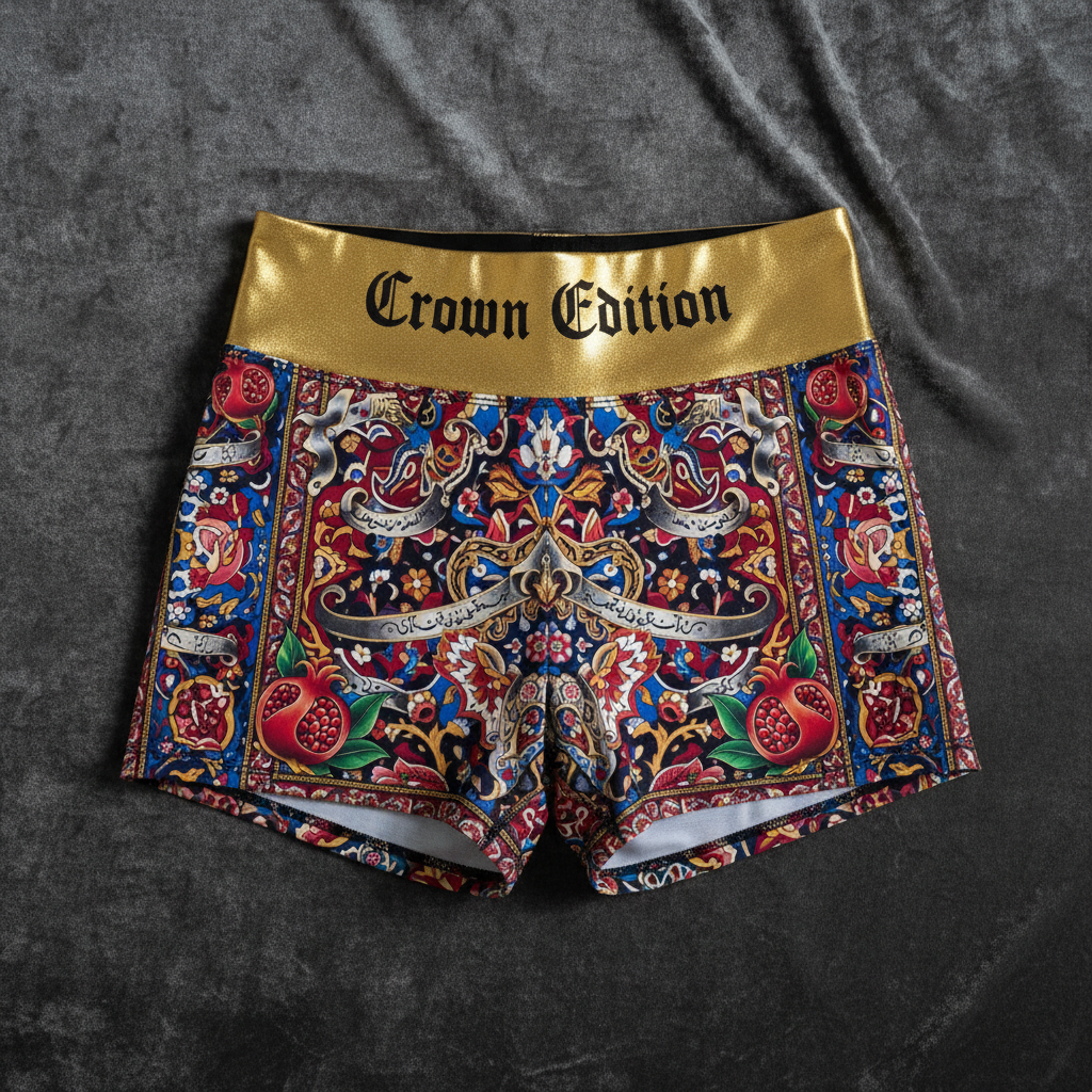 TITAN Crown Edition Tattoo Art Persian Shorts Women's Athletic Bottoms
