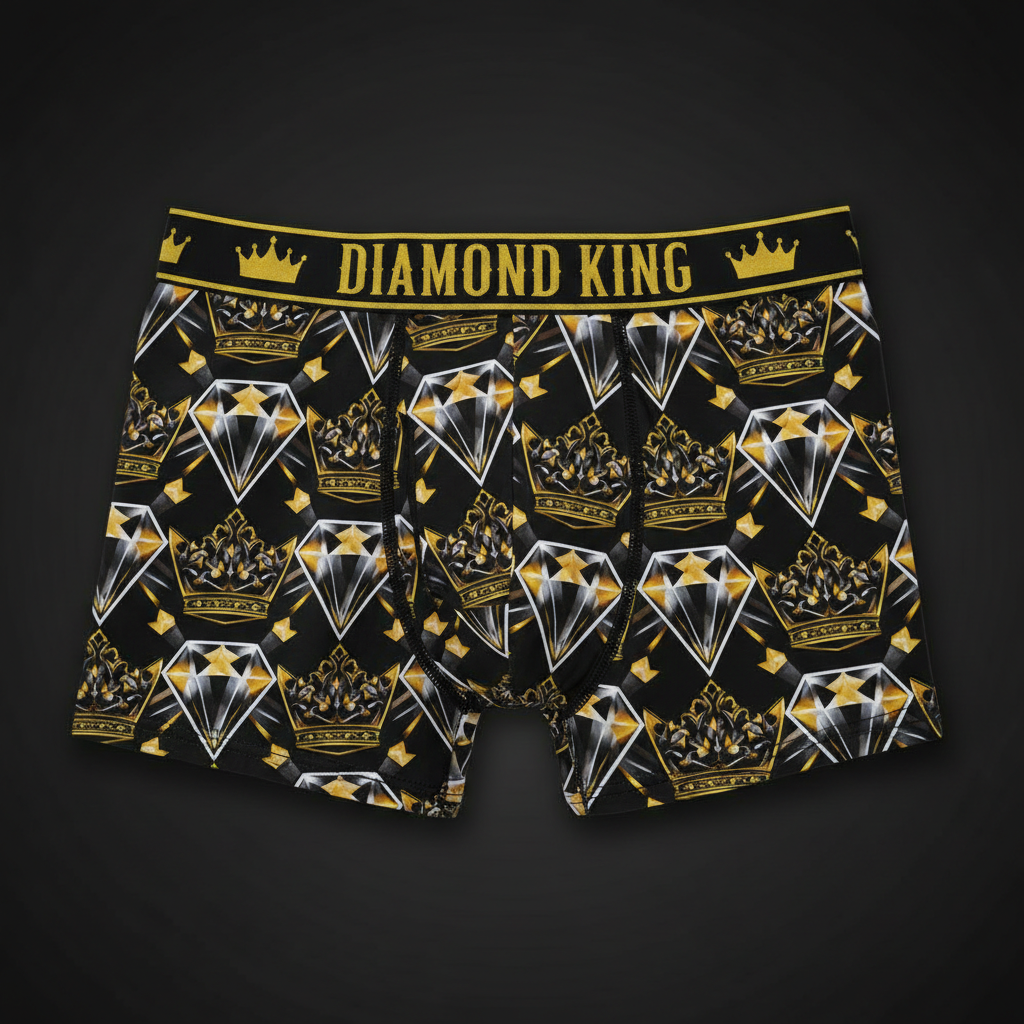 TITAN Men's Boxer Briefs Diamond King Crown Edition
