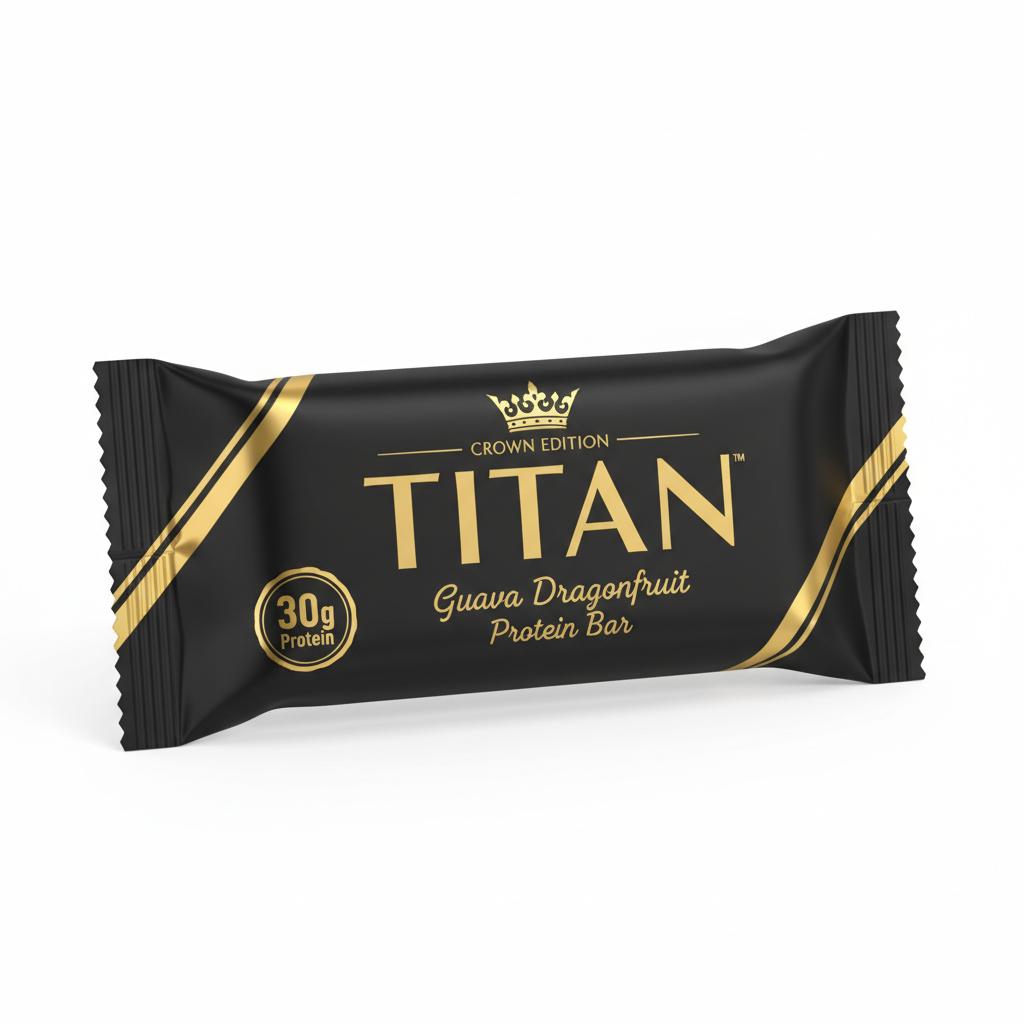 TITAN Guava Dragonfruit Protein Bar Crown Edition packaging