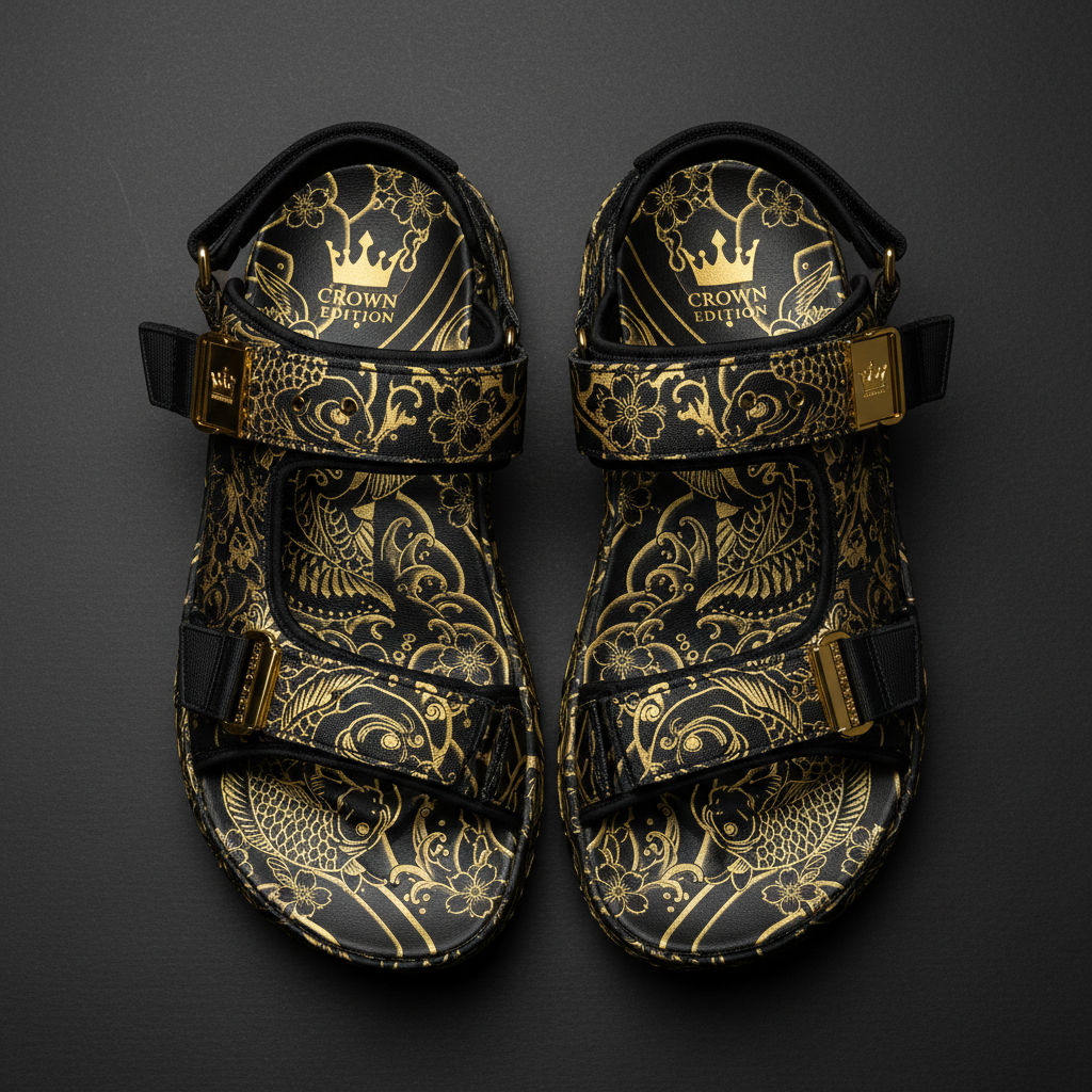 TITAN Koi Dragon Sport Sandal tattoo art Crown Edition