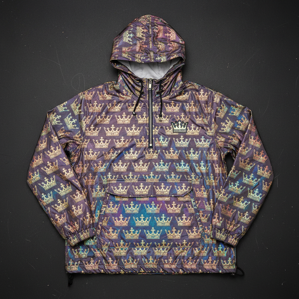 TITAN Women's Holographic Crown Anorak — Prism Queen SWAG Edition