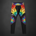 TITAN Men's Rainbow Crown Compression Tights flat lay