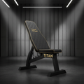 TITAN Crown Edition Preacher Curl Bench matte black gold