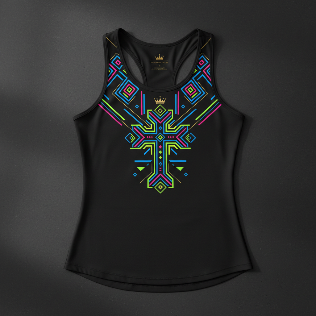 TITAN Women's Neon Lalibela Cross Tank — Axum Empress Edition