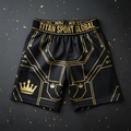 TITAN Kids Cyber Gold Crown Athletic Shorts flat lay