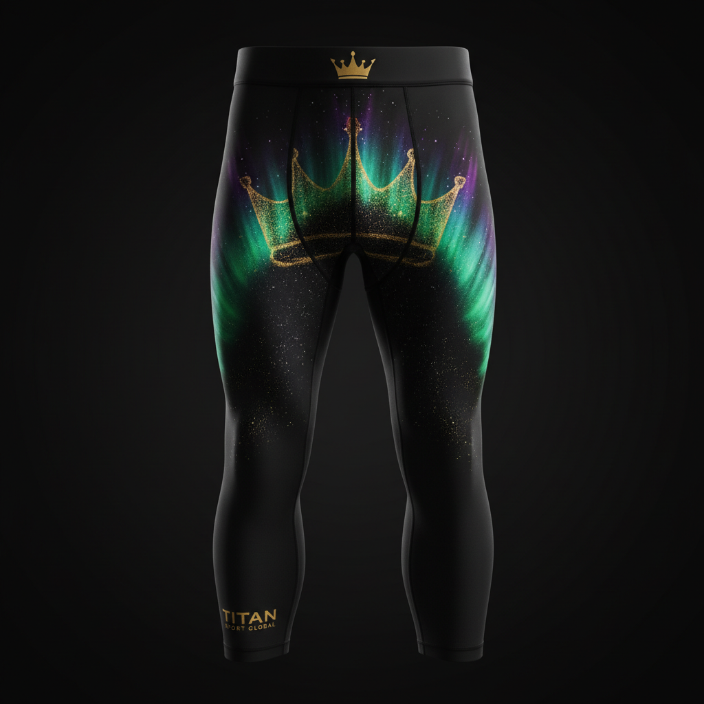 Men's Compression 3/4 Tights — Aurora Crown product shot
