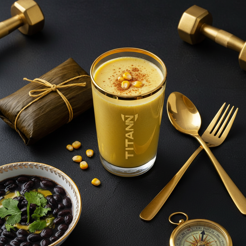 TITAN Guatemalan Vegan Atol de Elote & Black Bean Breakfast