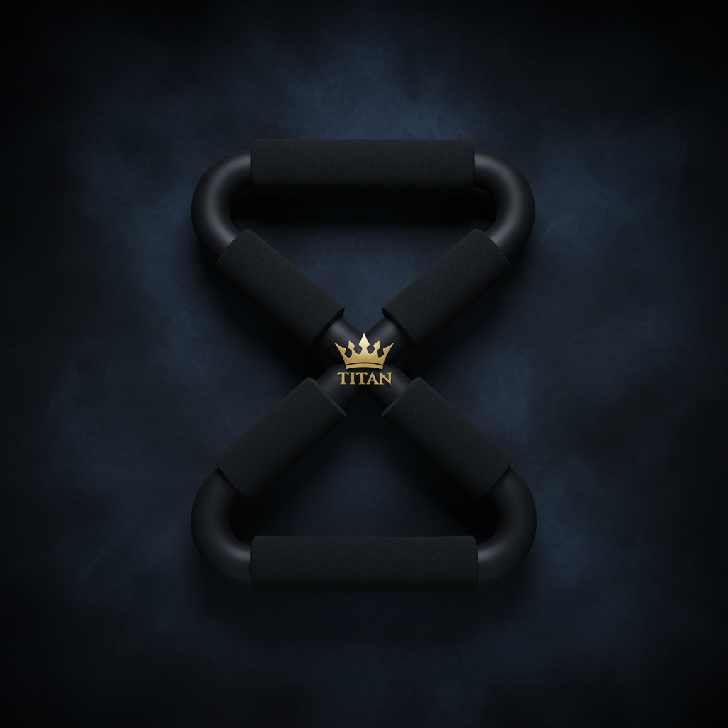 TITAN Figure 8 Resistance Bands Crown Edition - dual-loop figure-8 band with foam handles