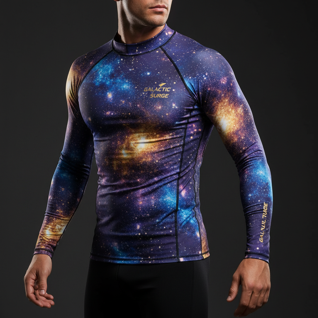 TITAN Men's Rash Guard — Cosmic Burst