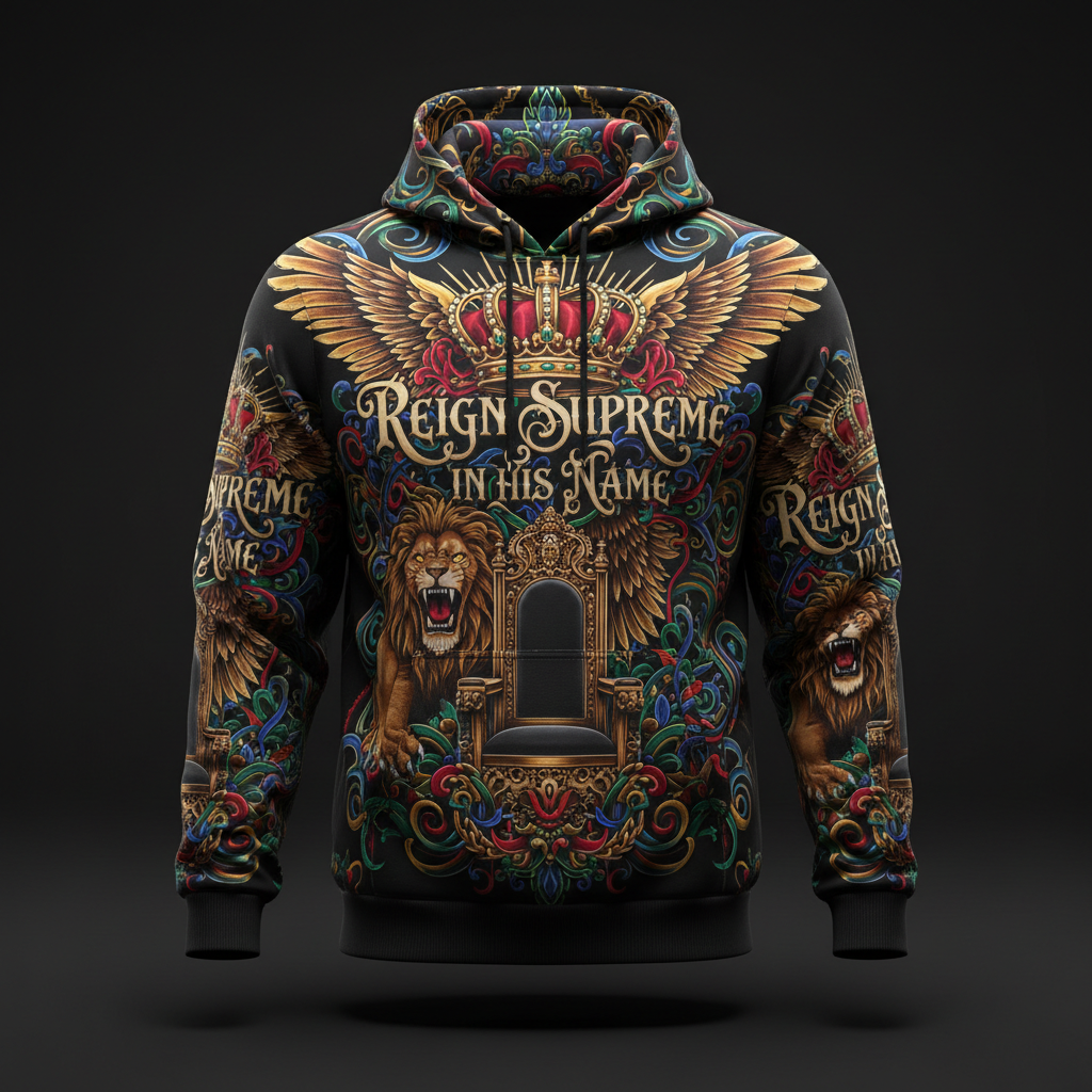 Men's Hoodie — Reign Supreme In His Name — Crown Edition Final Drop
