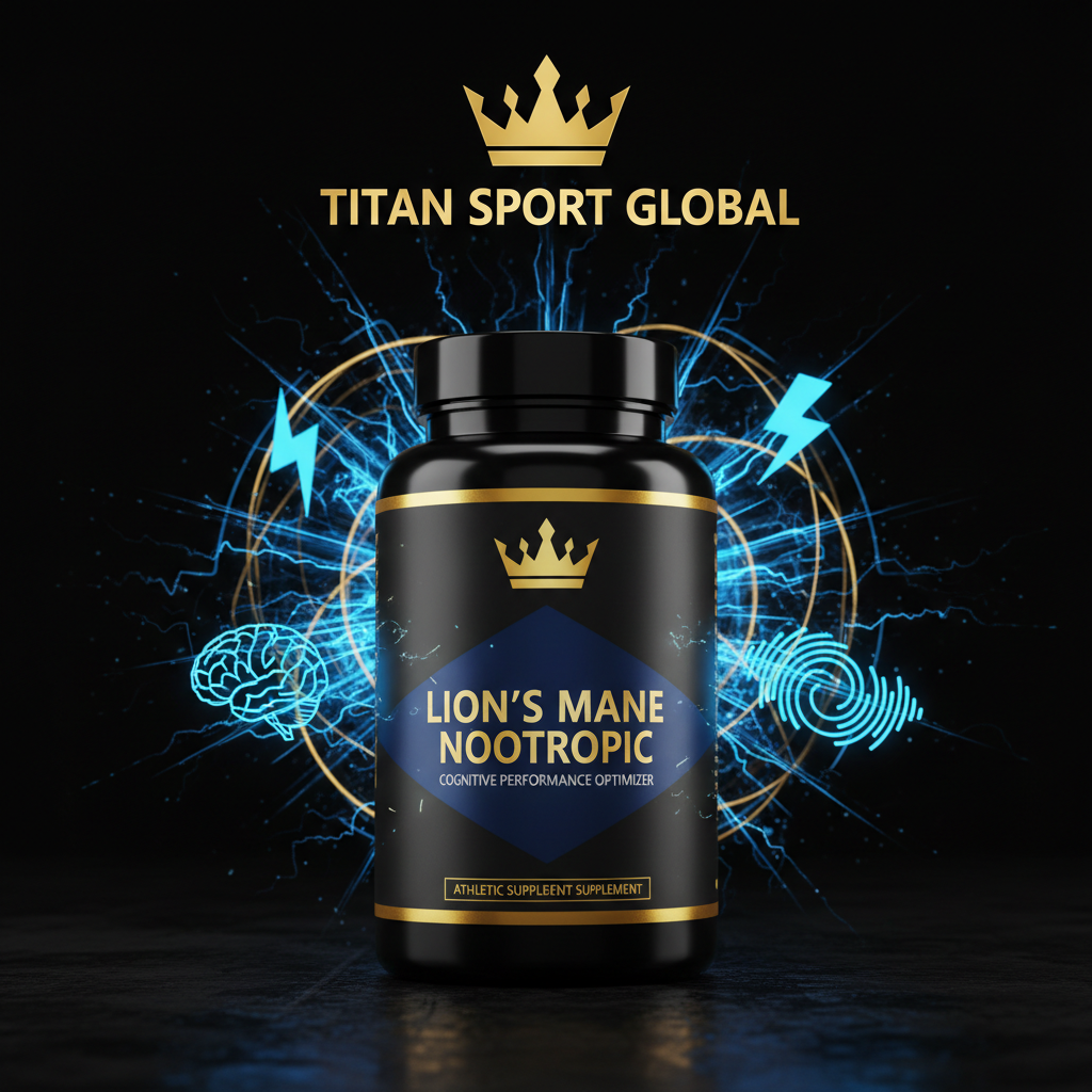 TITAN SPORT GLOBAL lion's mane nootropic supplement bottle